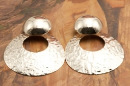 Artie Yellowhorse Hammered Design Sterling Silver Post Earrings